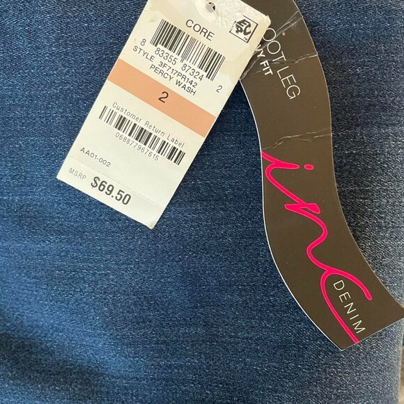 New INC Boot Leg Curvy Fit Stretchy Denim Jeans Y2K Sz 2 Women's - Picture 4 of 4